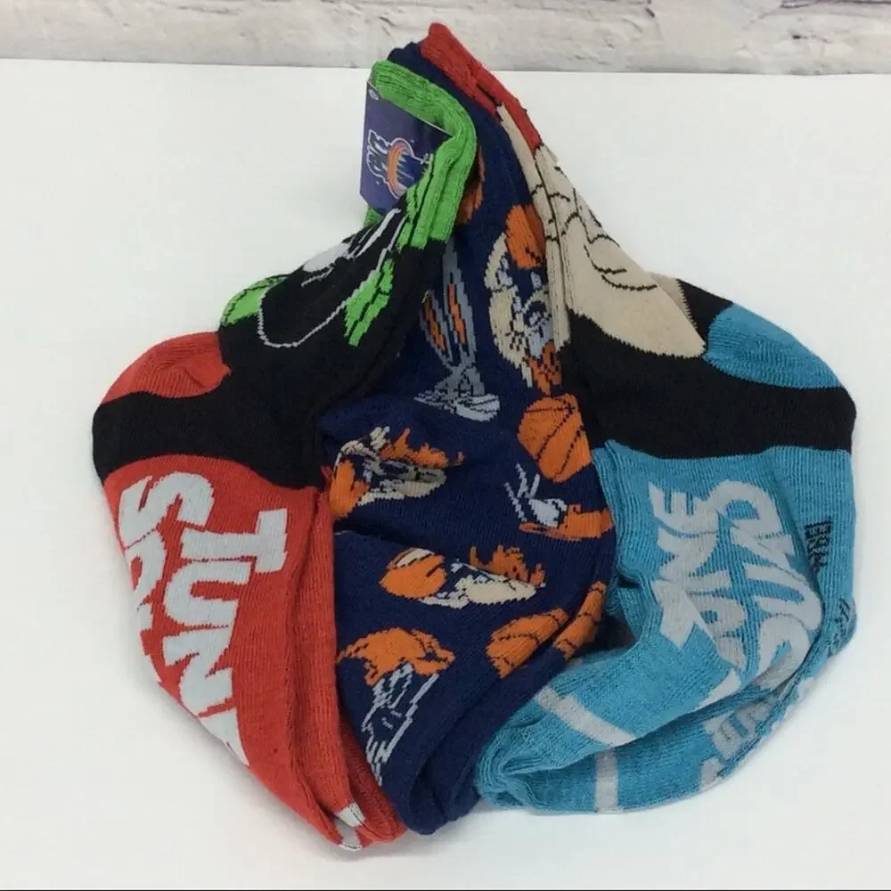 Space Jam Tune Squad Crew Socks Fits Men's Shoe Size 6-12 Bundle of 6 Pairs NWT